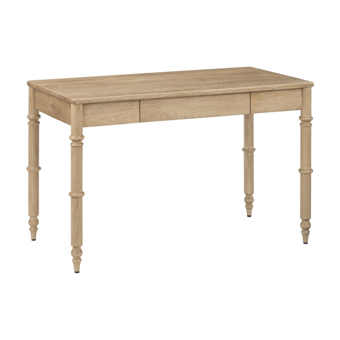 Orleans Writing Desk in Solid Wood | Natural Finish| Mango Wood | Satin Matt Finish