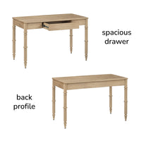 Orleans Writing Desk in Solid Wood | Natural Finish| Mango Wood | Satin Matt Finish