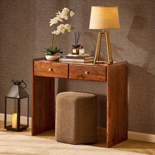 Padharo Console Table | Acacia Wood | Drawer Storage | Free Standing | Minimalist