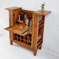 Piero Bar Cabinet in Sheesham Wood