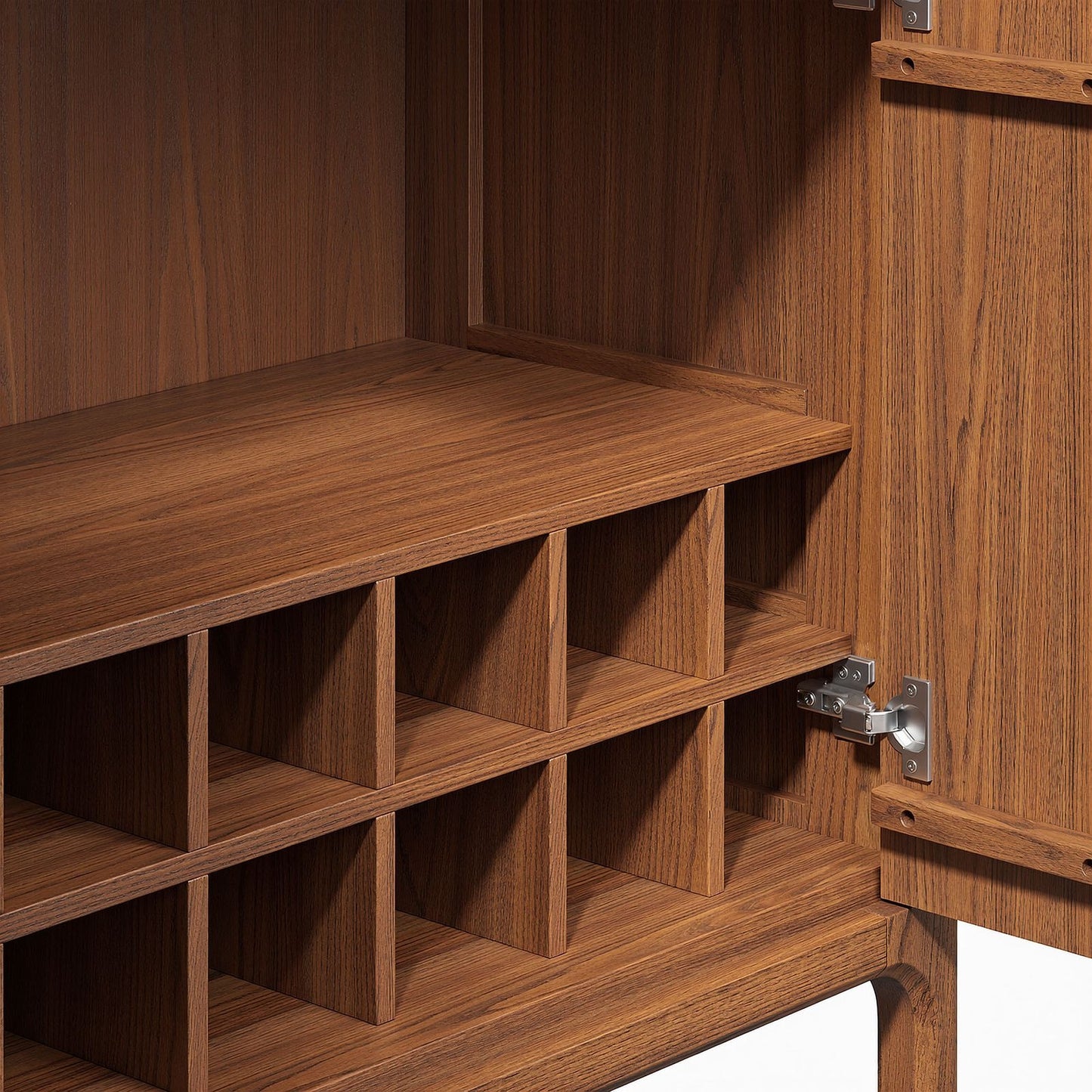 Rajwada Sunburst Bar Cabinet | Mango Wood | Honey Finish | Solid Wood | Drinks Cabinet