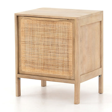 Rattan Wooden Bedside Table