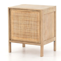 Rattan Wooden Bedside Table