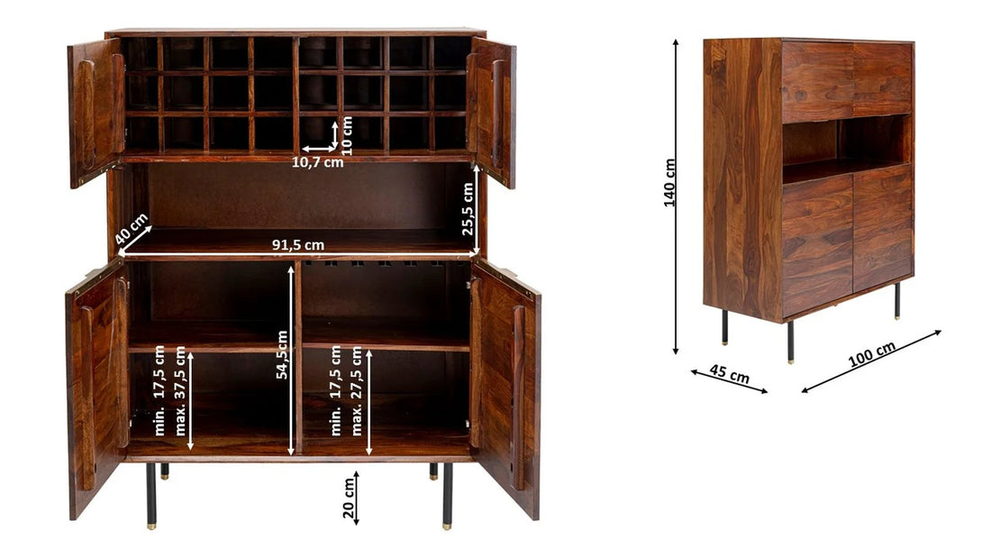 Ravello Bar Cabinet in Sheesham Wood