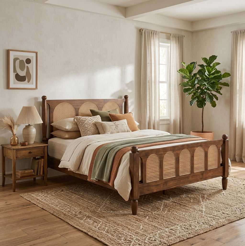 Roohani Rattan Cane Bed