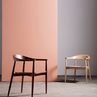 Solid Wood Chair For Desk With Round Backrest