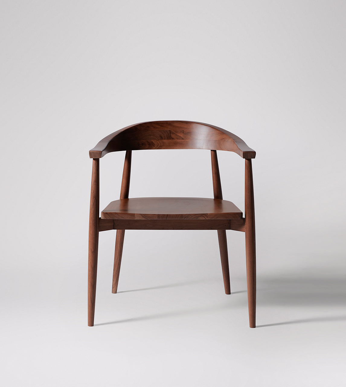 Solid Wood Chair For Desk With Round Backrest