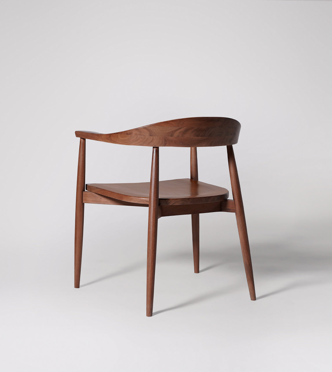 Solid Wood Chair For Desk With Round Backrest