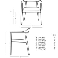 Solid Wood Chair For Desk With Round Backrest