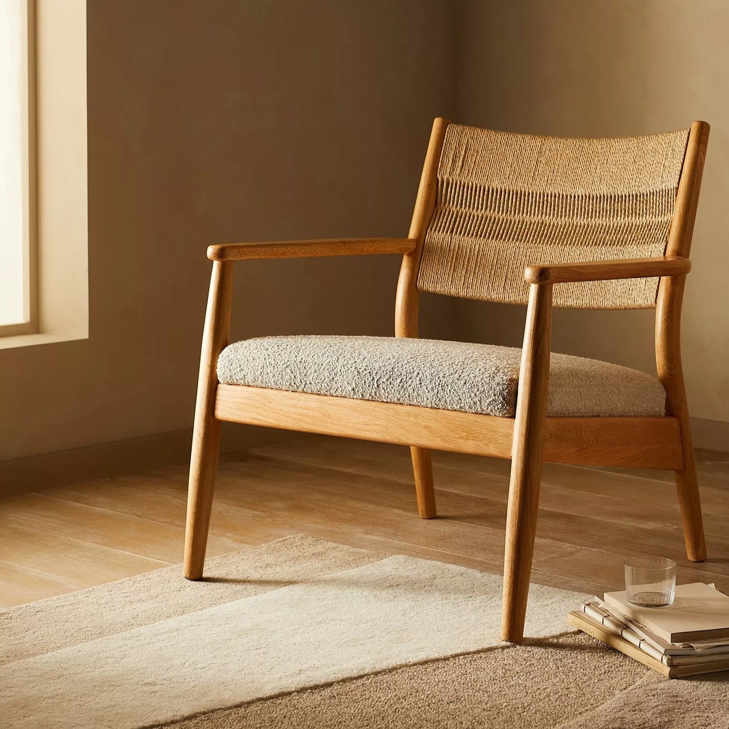 Natural Harmony Lounge Chair in Solid Wood