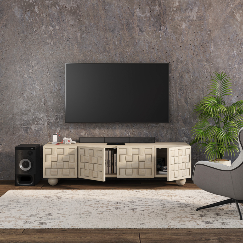 Niwar TV Unit in Solid Wood
