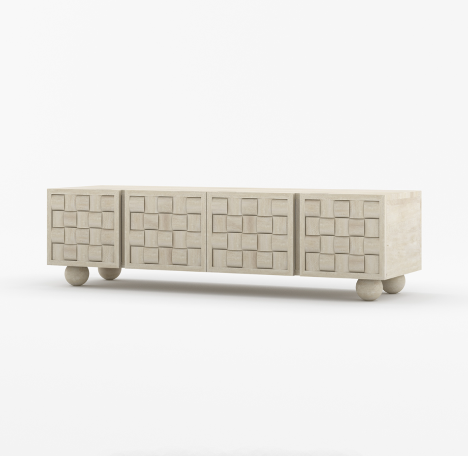 Niwar TV Unit in Solid Wood