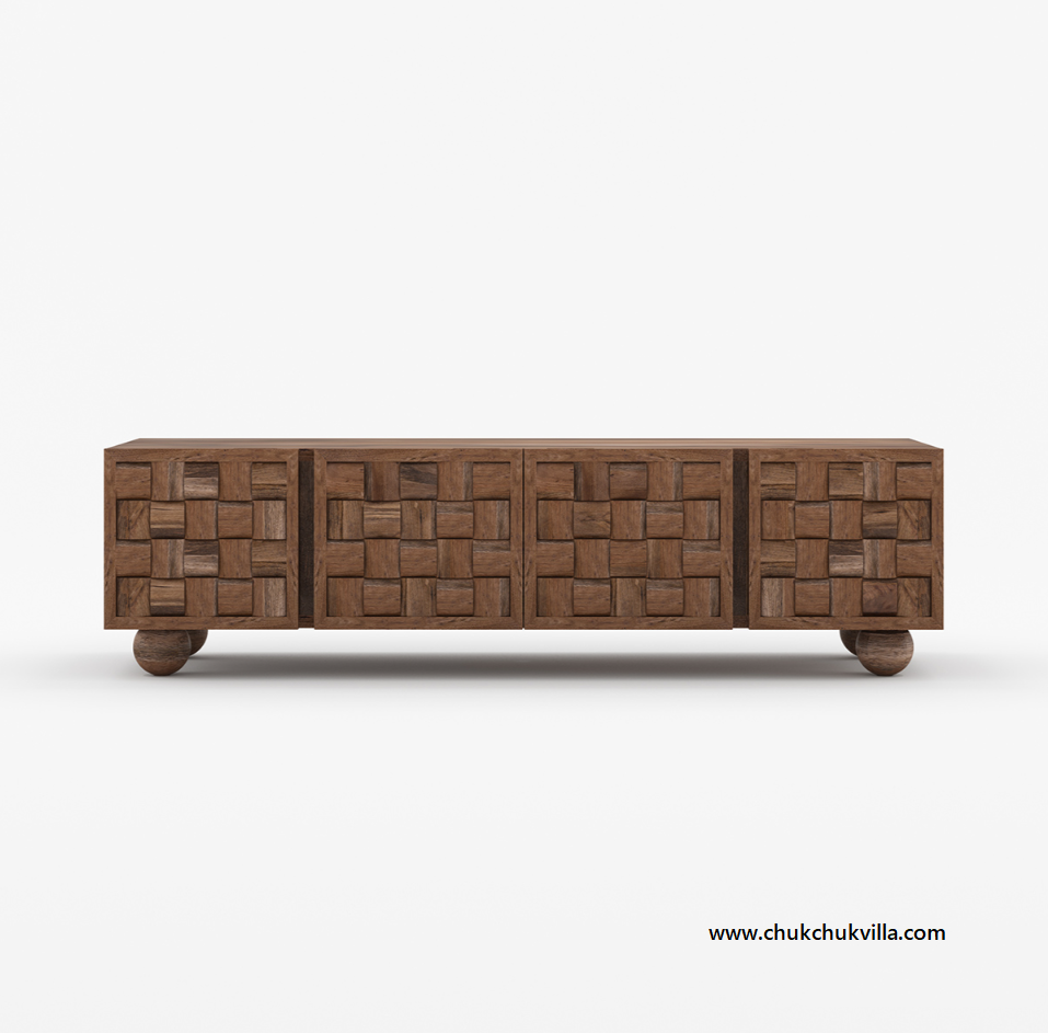Niwar TV Unit in Solid Wood