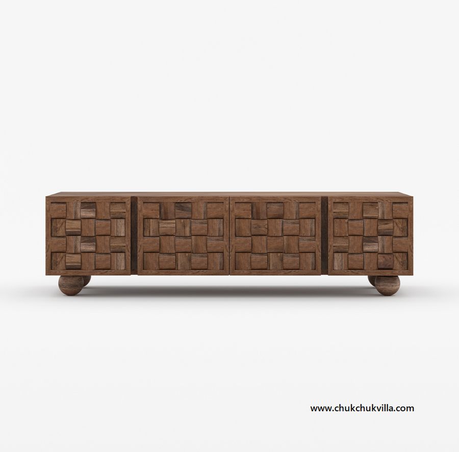 Niwar TV Unit in Solid Wood