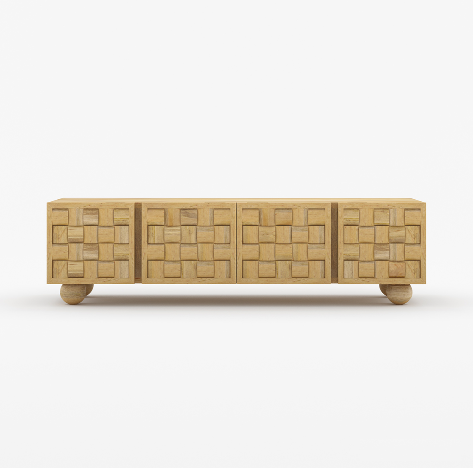 Niwar TV Unit in Solid Wood