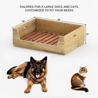 PawHaven Bed & Dine Station in Solid Wood