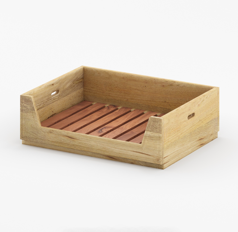 PawHaven Bed & Dine Station in Solid Wood