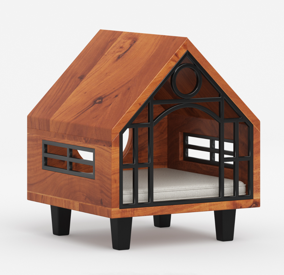 Bark & meow hut in pet furniture