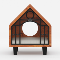 The Bark & Meow Hut in Solid Wood