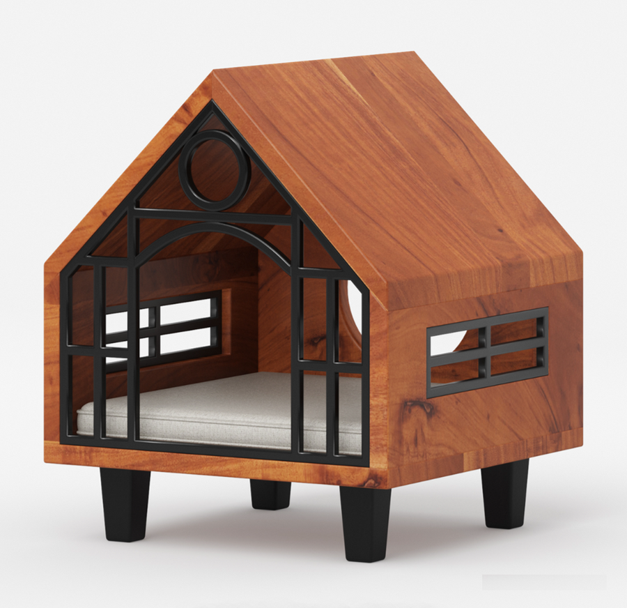 Bark and meow hut in pet furniture