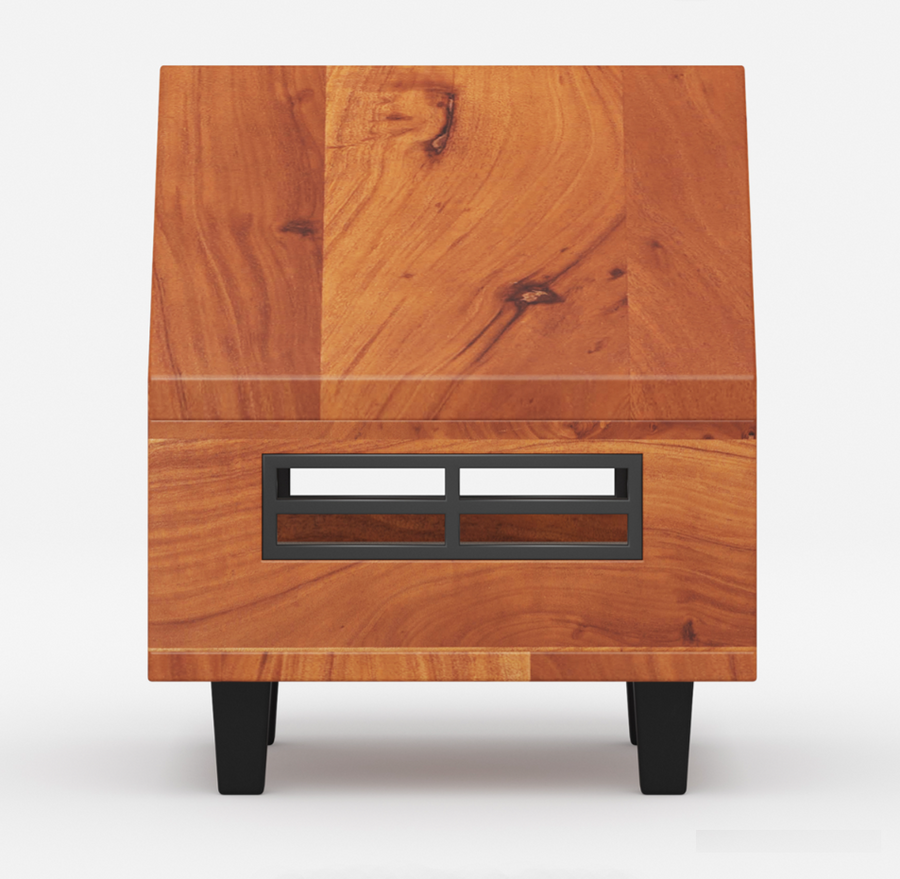 The Bark & Meow Hut in Solid Wood