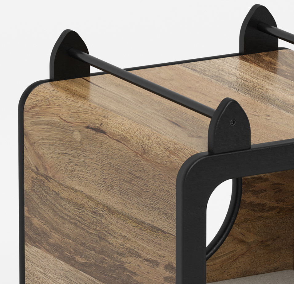 PawPaw Solid Wood Hut Bed