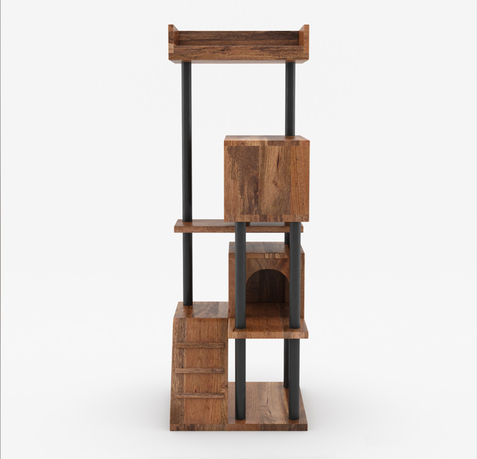 Pawnest Hut in Solid Wood & Metal