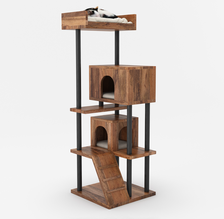 Pawnest Hut in Solid Wood & Metal