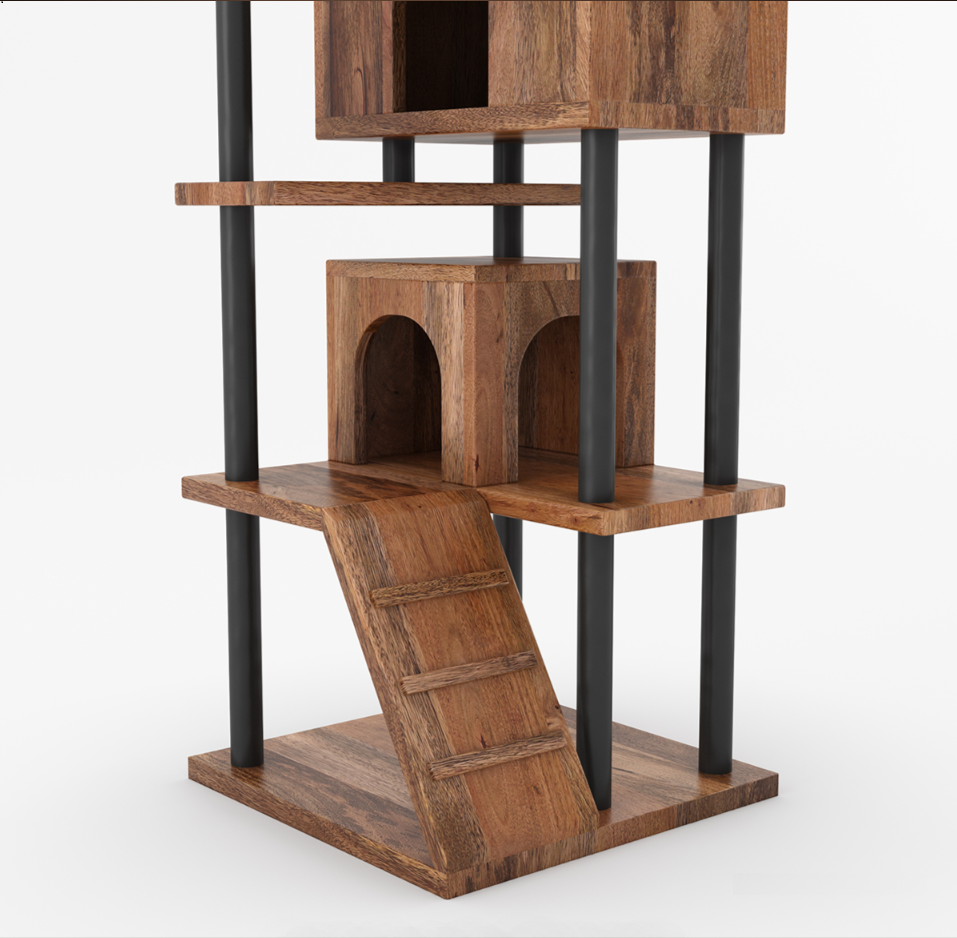 Pawnest Hut in Solid Wood & Metal