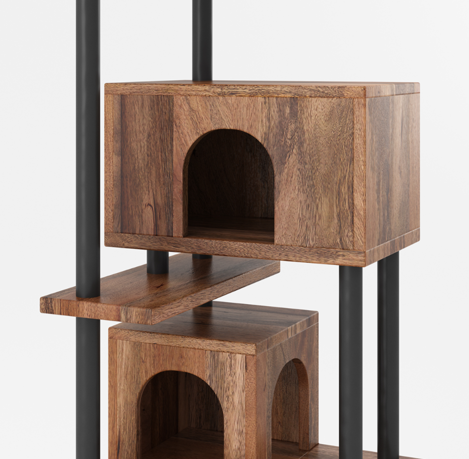 Pawnest Hut in Solid Wood & Metal