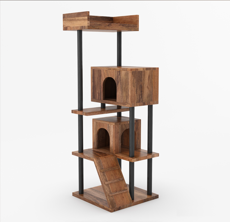 Pawnest Hut in Solid Wood & Metal