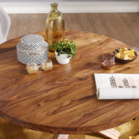 Sheesham Solid Wood Dining Table-Round