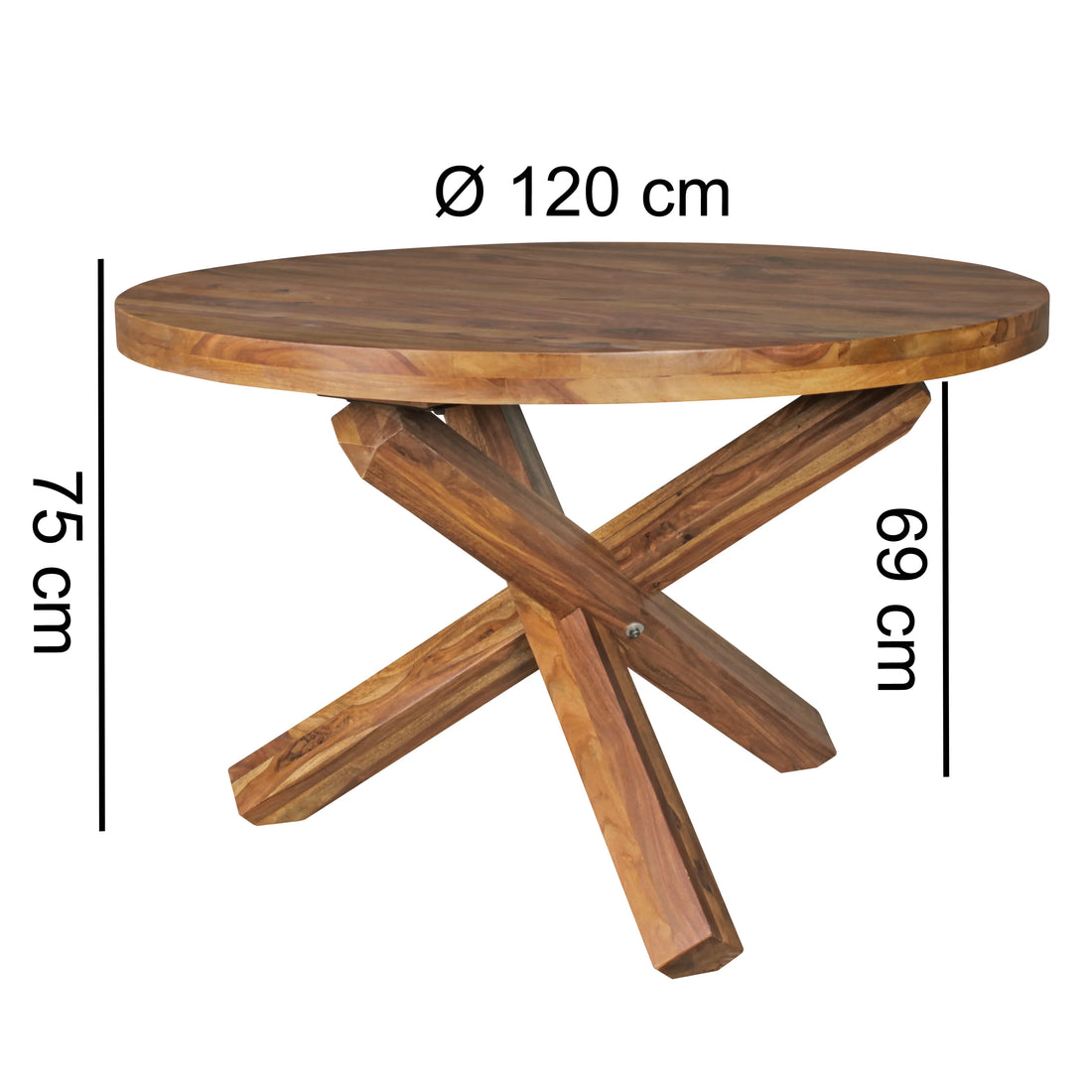 Sheesham Solid Wood Dining Table-Round