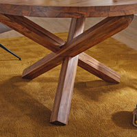 Sheesham Solid Wood Dining Table-Round