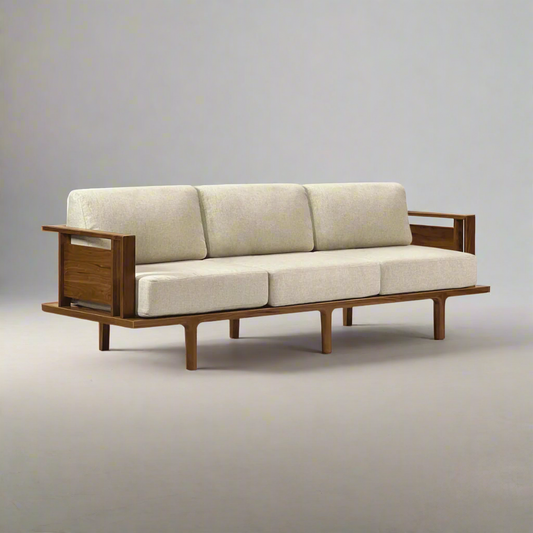 Sierra 3 Seater Upholstered Sofa in Solid Wood frame For Living Room