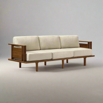 Sierra 3 Seater Upholstered Sofa in Solid Wood frame For Living Room