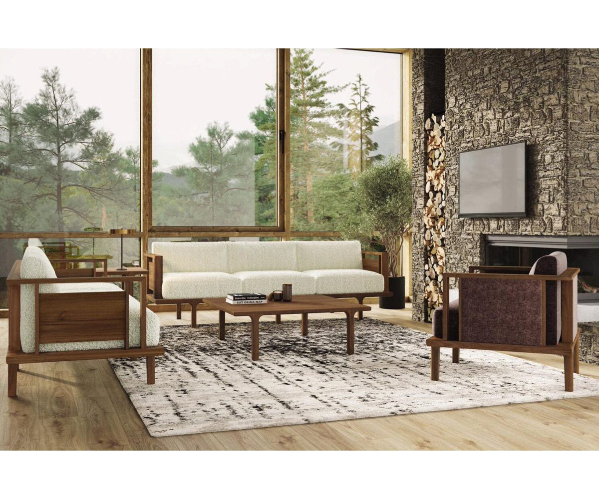 Sierra 3 Seater Upholstered Sofa in Solid Wood frame For Living Room