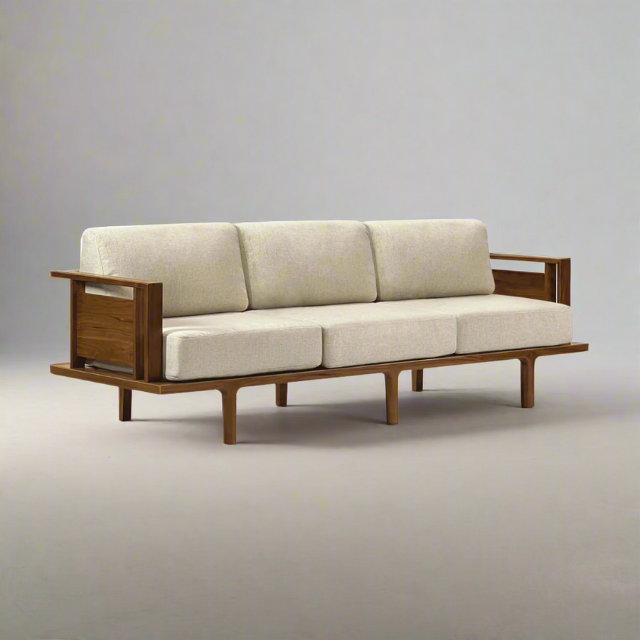 Sierra 3 Seater Upholstered Sofa in Solid Wood frame For Living Room