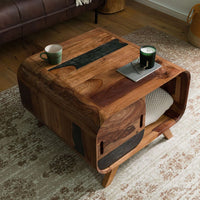 Solid Wood Coffee Table with Storage