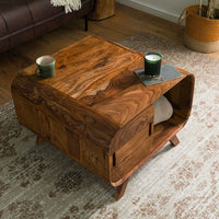 Solid Wood Coffee Table with Storage