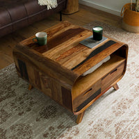 Solid Wood Coffee Table with Storage