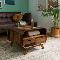 Solid Wood Coffee Table with Storage