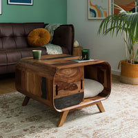 Solid Wood Coffee Table with Storage