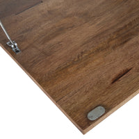 Solid Wood Floating Desk with Storage | Natural Finish | Wall Mount