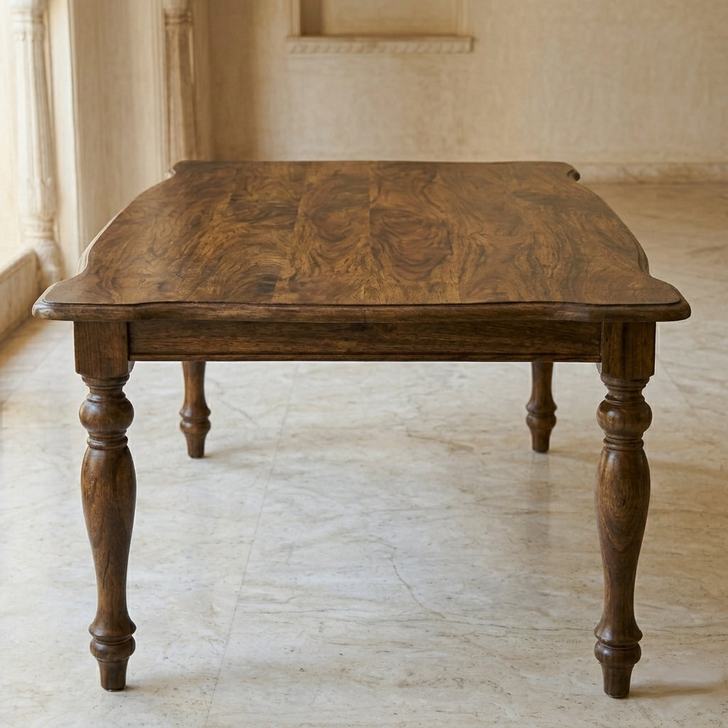 The Sanjhi Dining Set – Handcrafted Solid Mango Wood