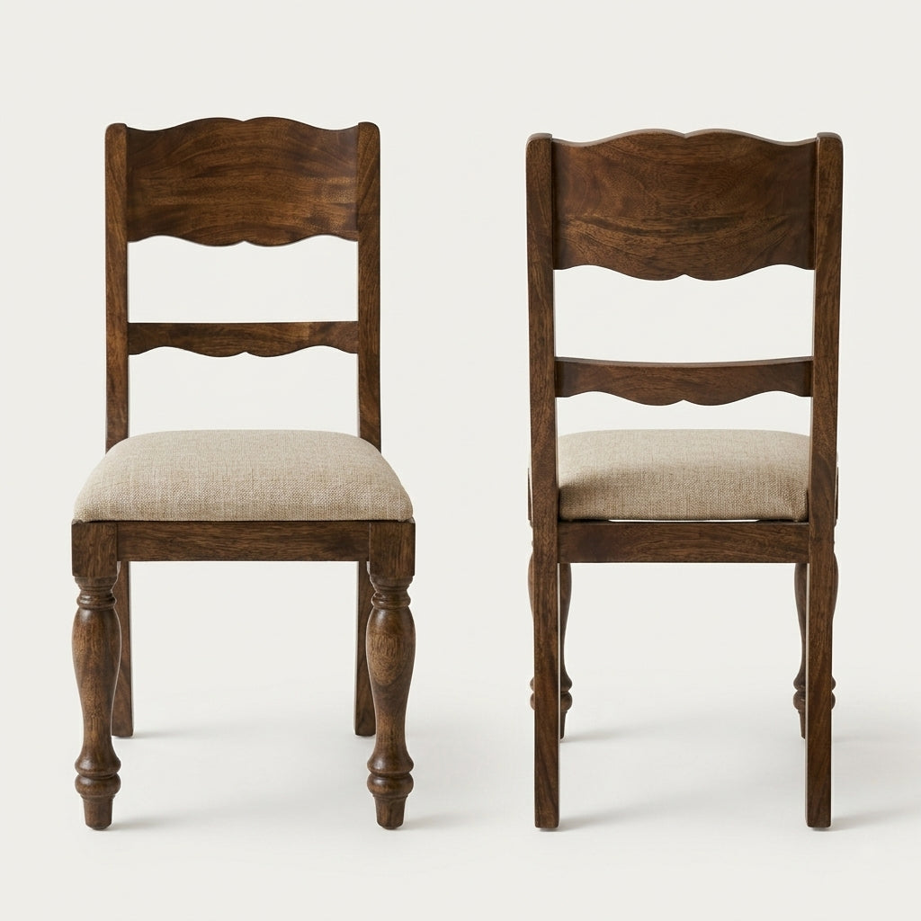The Sanjhi Dining Set – Handcrafted Solid Mango Wood