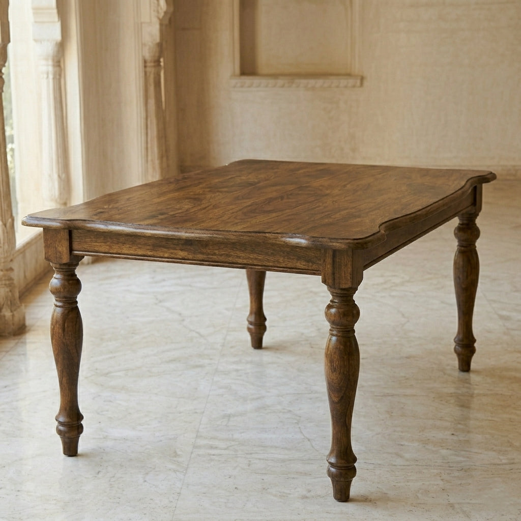 The Sanjhi Dining Set – Handcrafted Solid Mango Wood