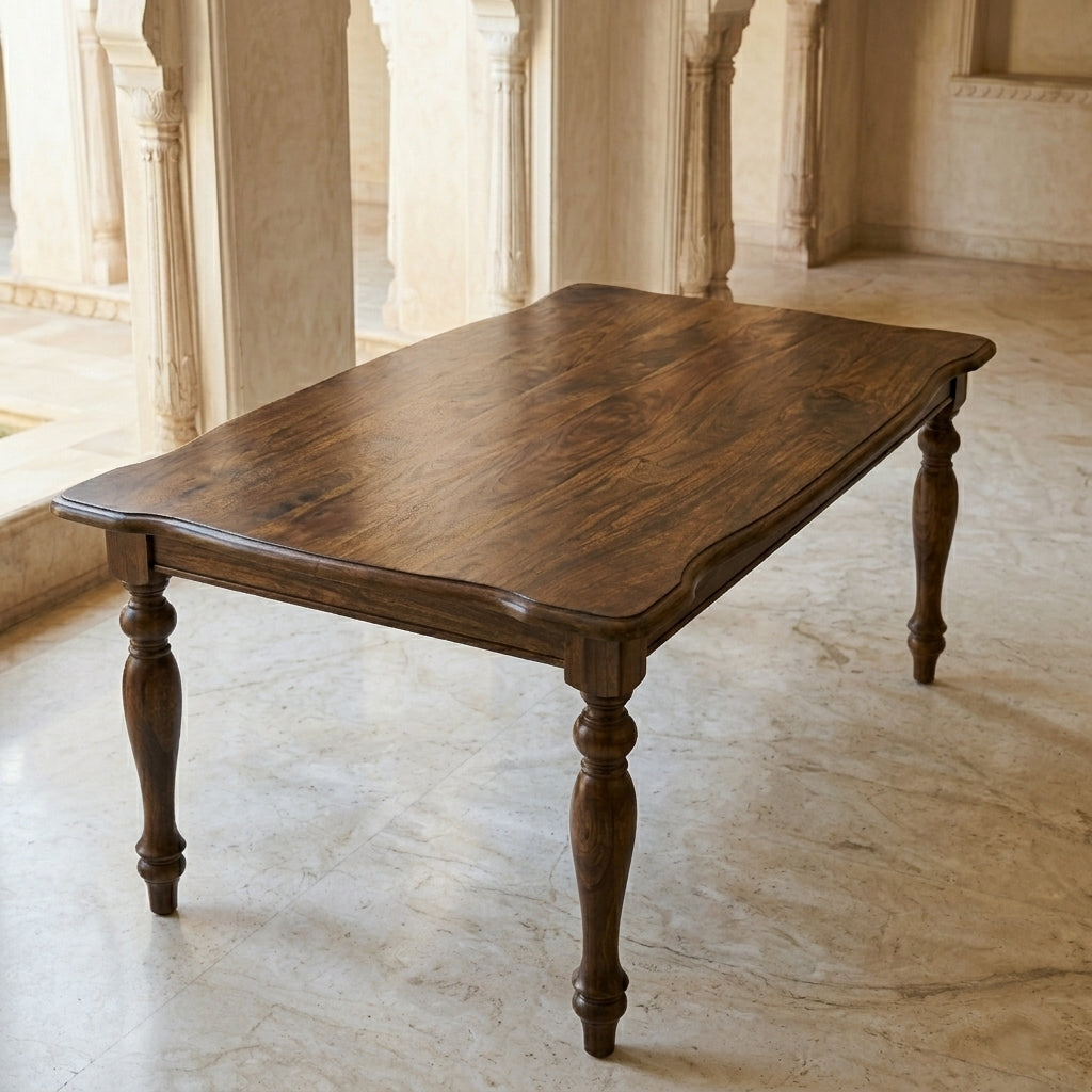 The Sanjhi Dining Set – Handcrafted Solid Mango Wood