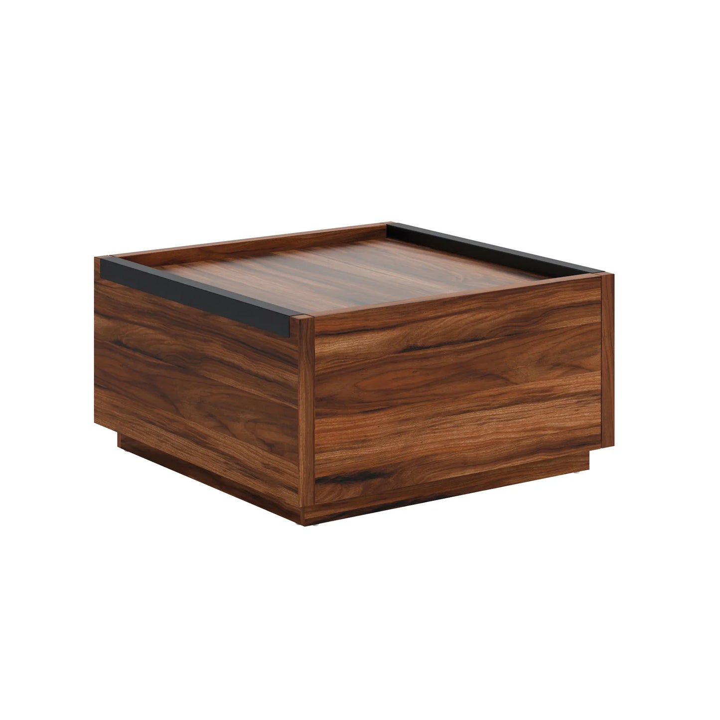 Tyzor Acacia Wood Square Coffee Table with Drawer Storage