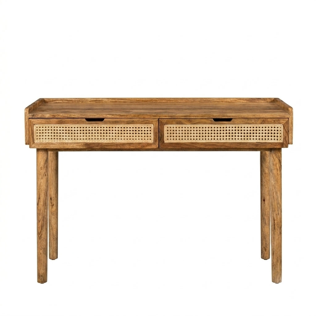 Willow Study Desk in Solid Mango Wood – Natural Finish